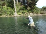 Fly fishing on the mighty Tongariro in New Zealand
