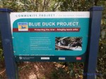 Blue Duck Project Sign